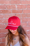 Red & White Athletic Roper Hat