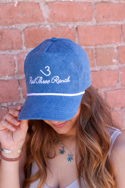 Denim & White Roper Hat
