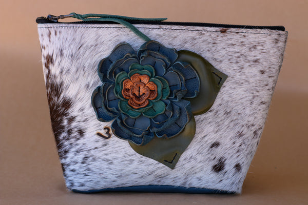 Cowhide Makeup Bag