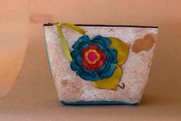 Cowhide Makeup Bag