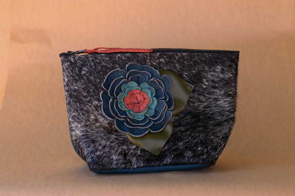 Cowhide Makeup Bag