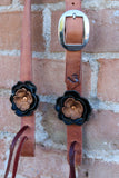 Leather Flower Headstall