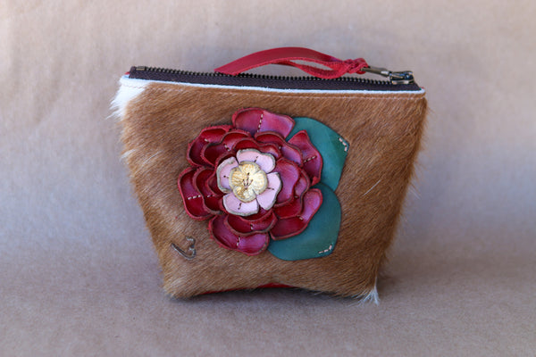 Mini Cowhide Makeup Bag