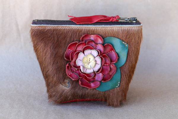Mini Cowhide Makeup Bag