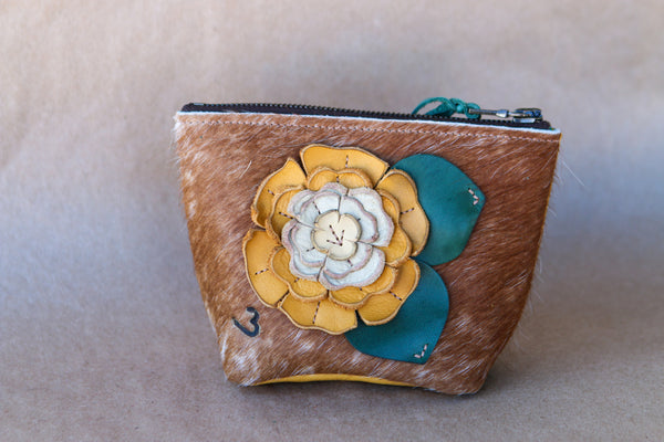 Mini Cowhide Makeup Bag