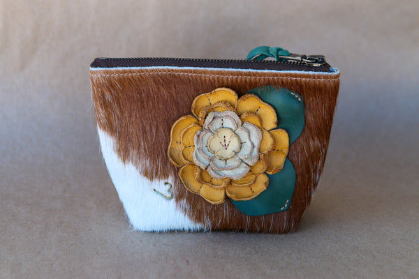 Mini Cowhide Makeup Bag