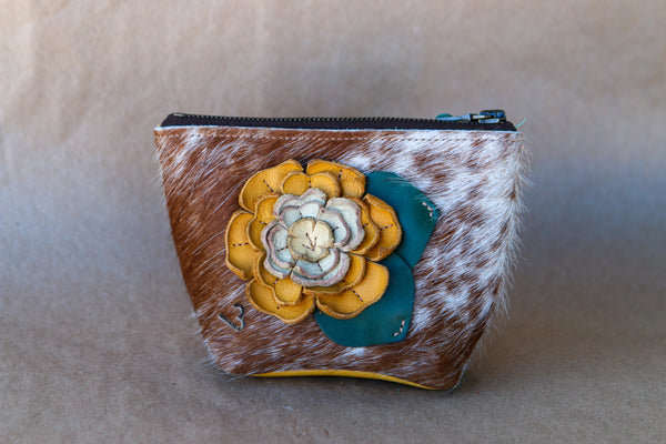 Mini Cowhide Makeup Bag