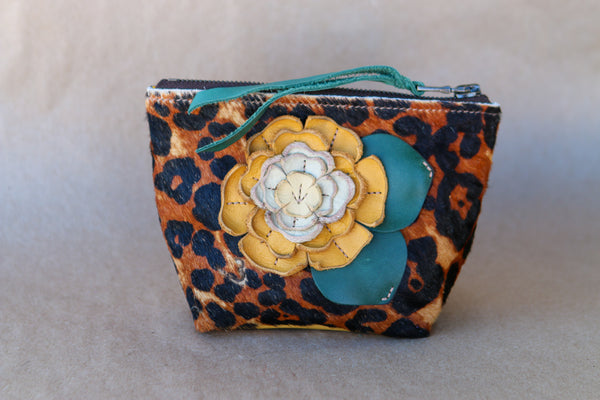 Mini Cowhide Makeup Bag