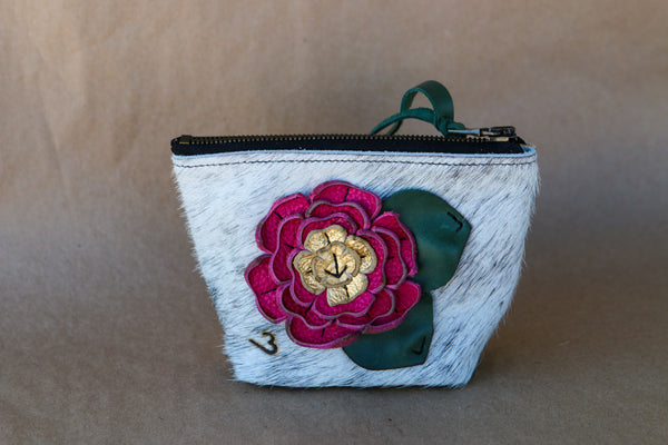Mini Cowhide Makeup Bag