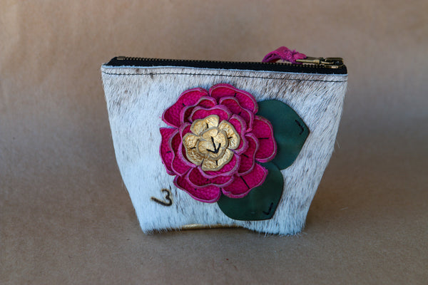 Mini Cowhide Makeup Bag