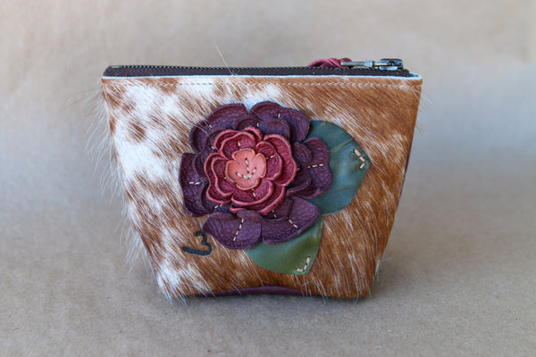 Mini Cowhide Makeup Bag