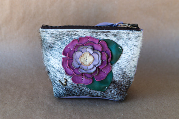 Mini Cowhide Makeup Bag