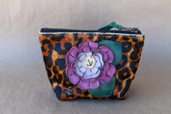 Mini Cowhide Makeup Bag