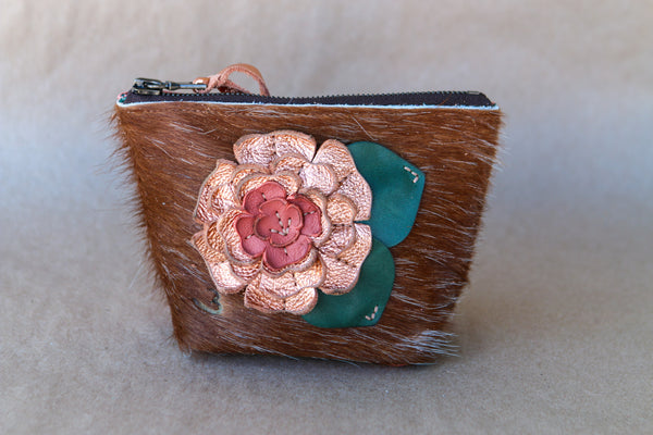 Mini Cowhide Makeup Bag