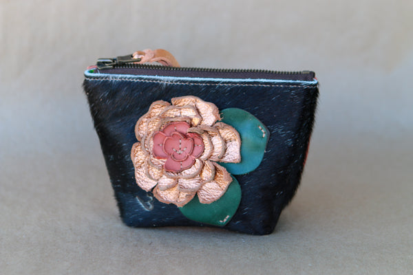 Mini Cowhide Makeup Bag
