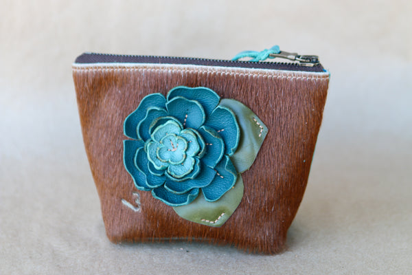 Mini Cowhide Makeup Bag