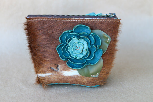 Mini Cowhide Makeup Bag