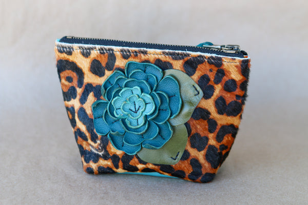Mini Cowhide Makeup Bag