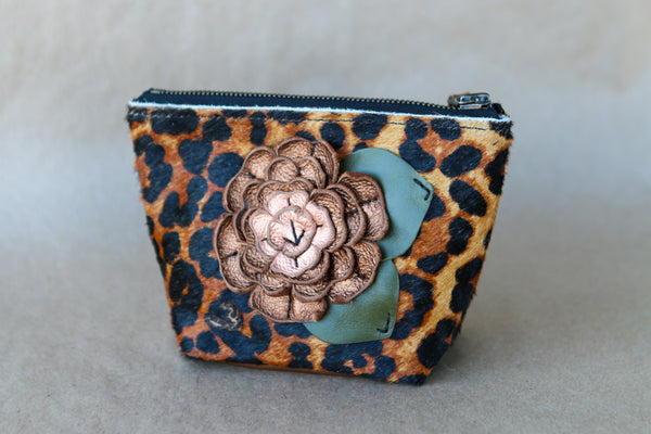 Mini Cowhide Makeup Bag