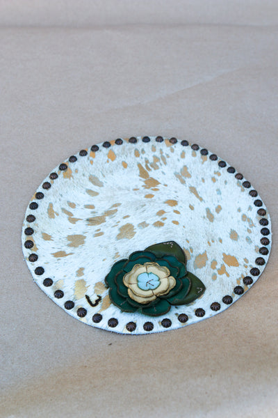 10" Cowhide Centerpiece