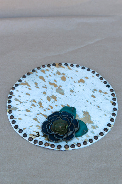 10" Cowhide Centerpiece